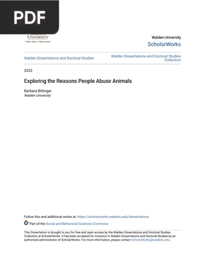 Exploring the Reasons People Abuse Animals