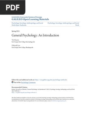General Psychology: An Introduction