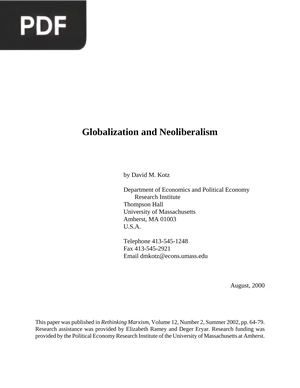 Globalization and Neoliberalism