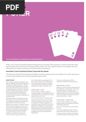 How to play poker