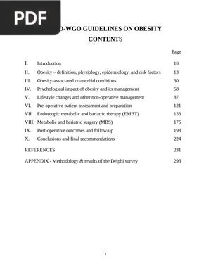 IFSO-WGO Guidelines on Obesity