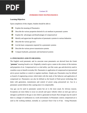 Introduction to Pneumatics