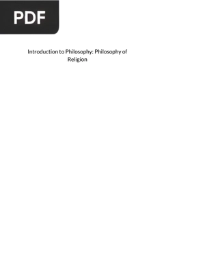 Introduction to Philosophy: Philosophy of Religion