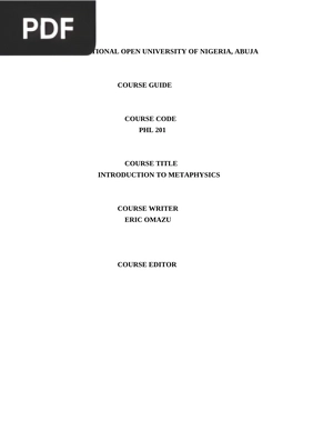 Introduction to metaphysics