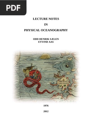 Lecture notes in physical oceanography
