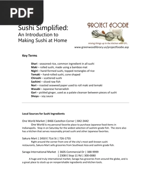 Sushi Simplified: An Introduction to Making Sushi at Home