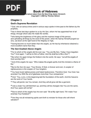 The Epistle to the Hebrews