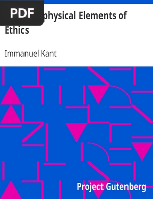 The Metaphysical Elements of Ethics