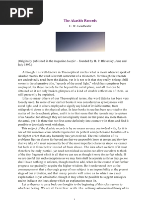 The Akashic Records