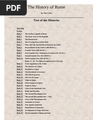 The History of Rome