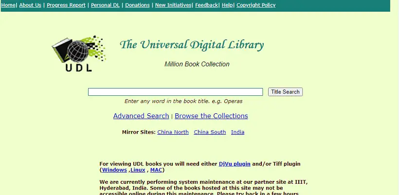 Universal Digital Library