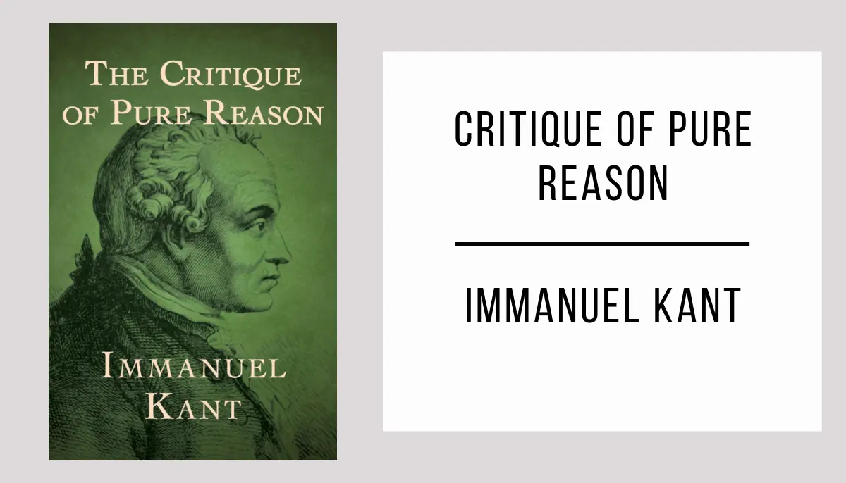 Critique of Pure Reason by Immanuel Kant in PDF