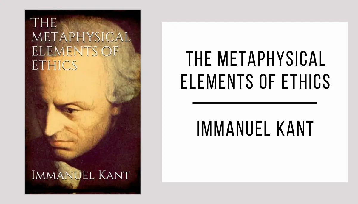 The Metaphysical Elements of Ethics autor Immanuel Kant