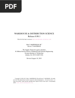 Warehouse & Distribution Science