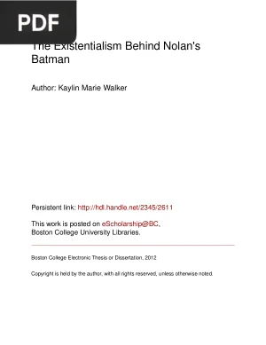The Existentialism Behind Nolan's Batman