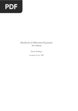 Handbook of Differential Equations
