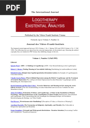 Logotherapy - Existential Analysis