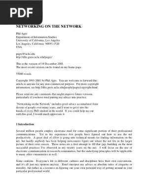 Networking on The Network