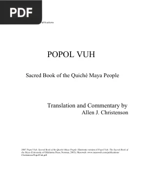 Popol Vuh - Sacred Book Of The Quiché Maya People
