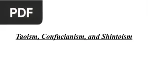 Taoism, Confucianism, and Shintoism
