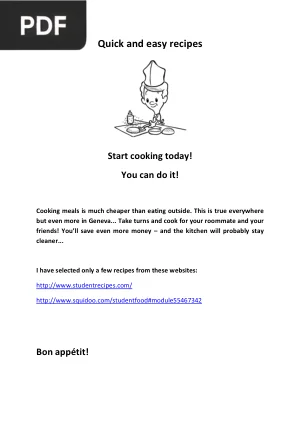 Quick and easy recipes